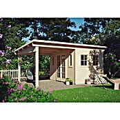 Skan Holz Gartenhaus Dilbeek (Außenmaß inkl. Dachüberstand (B x T): 553 x 380 cm, Holz, Natur) | BAUHAUS