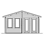 SKAN HOLZ Gartenhaus Utrecht (Außenmaß inkl. Dachüberstand (B x T): 520 x 440 cm, Holz, Schiefergrau) | BAUHAUS