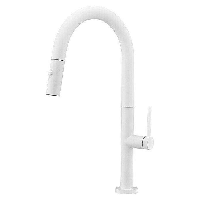 Imex Grifo de cocina extraíble Samoa (Blanco) | BAUHAUS