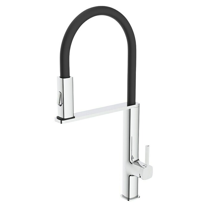 Imex Grifo de cocina flexible Menorca (Negro/Cromo) | BAUHAUS