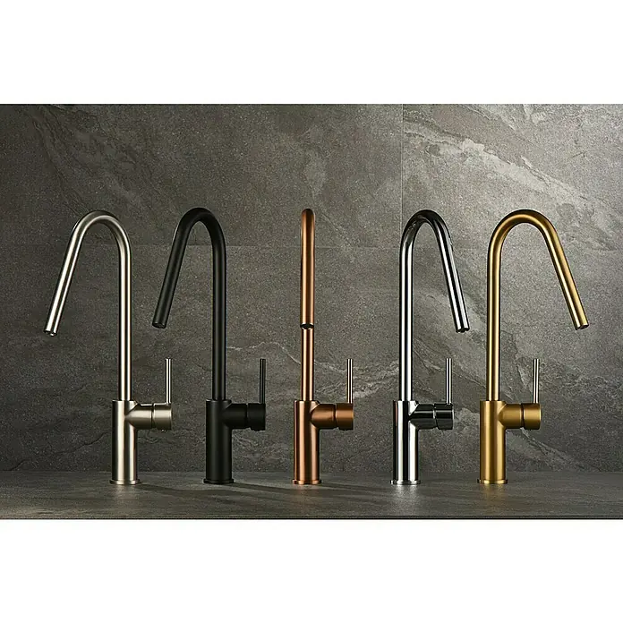 Imex Grifo de cocina Kenia - Níquel - Variedad de grifos de cocina: Explore nuestra selección de grifos elegantes y modernos en una gama de acabados.