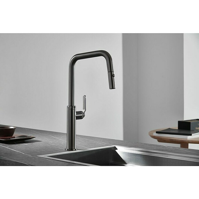 Imex Grifo de cocina extraíble Niza (Black gun metal) | BAUHAUS