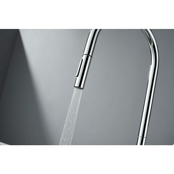 Imex Grifo de cocina extraíble Berna (Cromo) | BAUHAUS