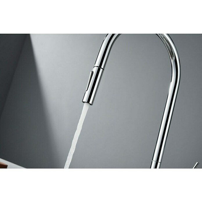 Imex Grifo de cocina extraíble Berna (Cromo) | BAUHAUS