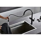 Imex Grifo de cocina extraíble Turín (Negro) | BAUHAUS