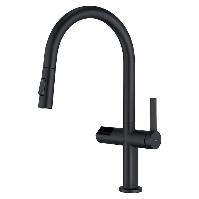 Imex Grifo de cocina extraíble Turín (Negro) | BAUHAUS