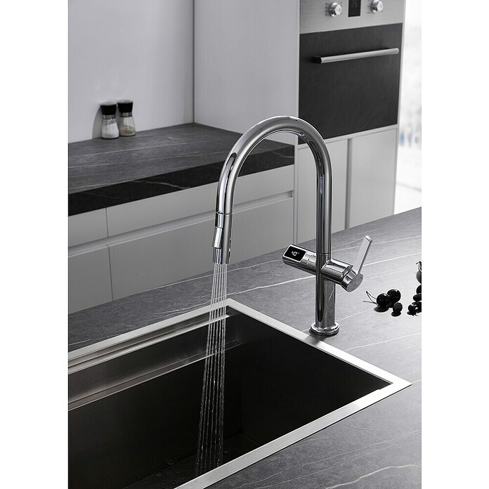 Imex Grifo de cocina extraíble Turín (Cromo) | BAUHAUS