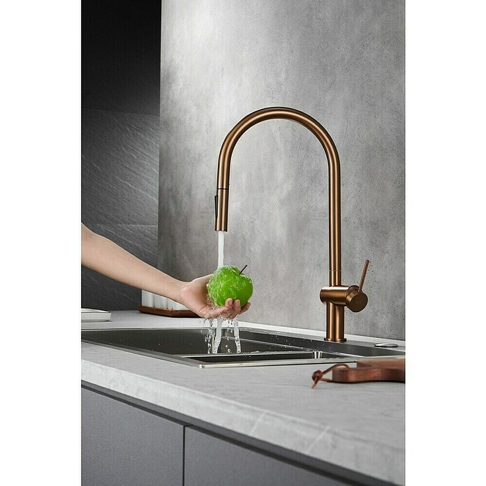 Imex Grifo de cocina extraíble Berna (Oro rosa) | BAUHAUS