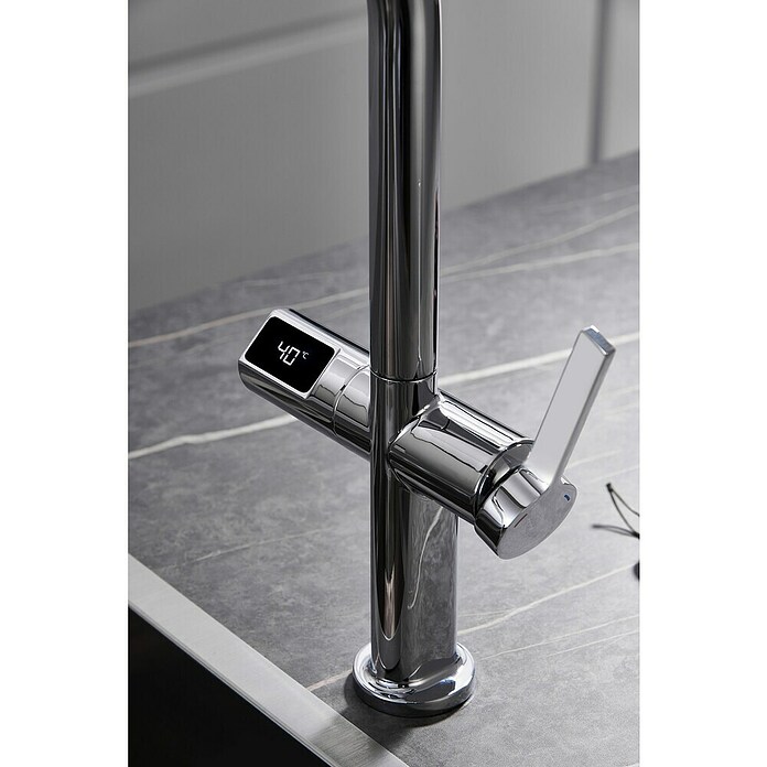 Imex Grifo de cocina extraíble Turín (Cromo) | BAUHAUS