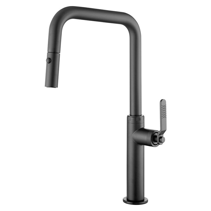 Imex Grifo de cocina extraíble Niza (Negro) | BAUHAUS