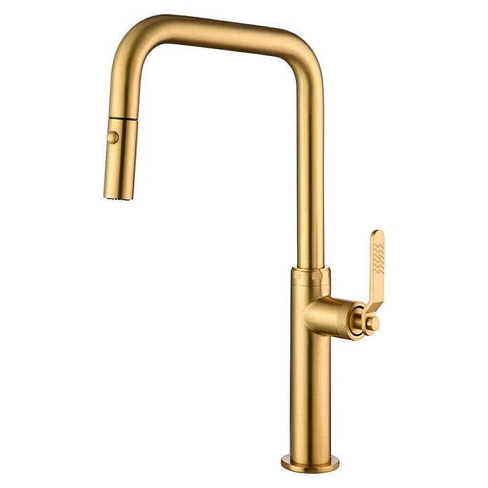 Imex Grifo de cocina extraíble Niza (Oro) | BAUHAUS