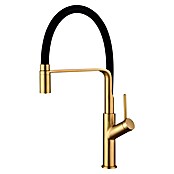 Imex Grifo de cocina flexible Sena (Oro/Negro) | BAUHAUS