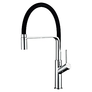 Imex Grifo de cocina flexible Sena (Cromo/Negro)