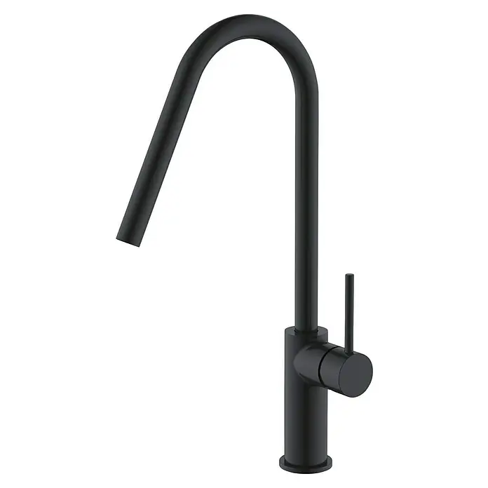 Imex Grifo de cocina Kenia - Negro - Grifo de cocina negro moderno con un caño alto y un diseño minimalista, perfecto para cualquier cocina contemporánea.