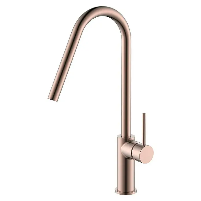 Imex Grifo de cocina Kenia - Oro rosa - Elegante grifo de oro rosa. El diseño del grifo de cocina es moderno, y la superficie es lisa y brillante.