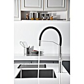 Imex Grifo de cocina flexible Deva (Negro/Cromo, Mate) | BAUHAUS