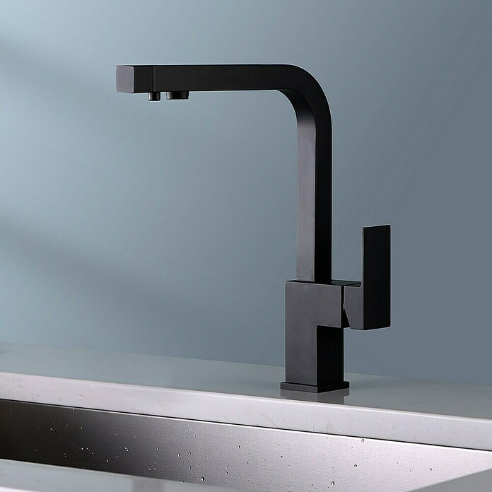 Imex Grifo de cocina ósmosis Capri (Negro) | BAUHAUS