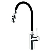 Imex Grifo de cocina flexible Tokyo (Negro/Cromo, Brillante) | BAUHAUS