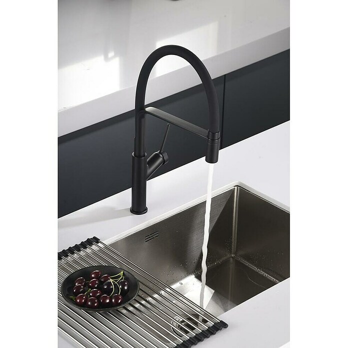 Imex Grifo de cocina flexible Sena (Negro) | BAUHAUS