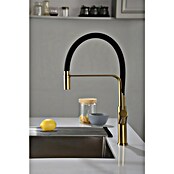 Imex Grifo de cocina flexible Sena (Oro/Negro) | BAUHAUS