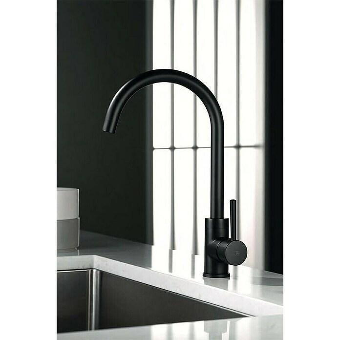 Imex Grifo de cocina Lyon (Negro) | BAUHAUS
