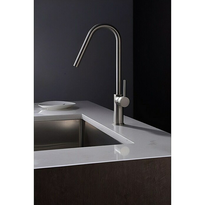 Imex Grifo de cocina Kenia (Níquel) | BAUHAUS