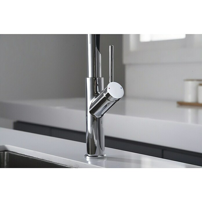 Imex Grifo de cocina flexible Sena (Cromo/Negro) | BAUHAUS