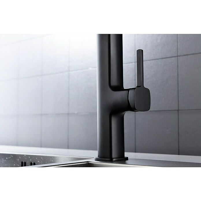 Imex Grifo de cocina flexible Menorca (Negro) | BAUHAUS