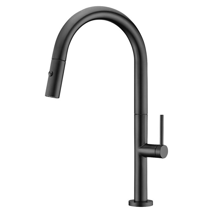 Imex Grifo de cocina extraíble Samoa (Negro) | BAUHAUS