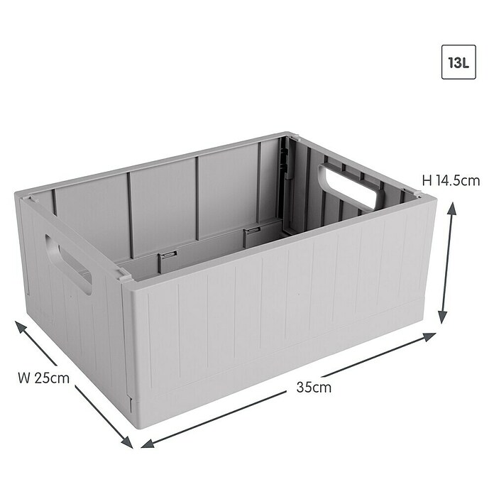 Sunware Sigma home Klappbox (L x B x H: 35 x 25 x 14,5 cm, Grau) | BAUHAUS