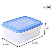 Sunware Gefrierdose Club Cuisine (1,2 l, L x B x H: 17,5 x 14 x 7 cm, Farbe Deckel: Blau) | BAUHAUS