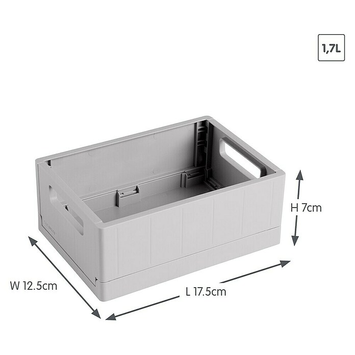 Sunware Sigma home Klappbox (L x B x H: 17,5 x 12,5 x 7 cm, Grau) | BAUHAUS