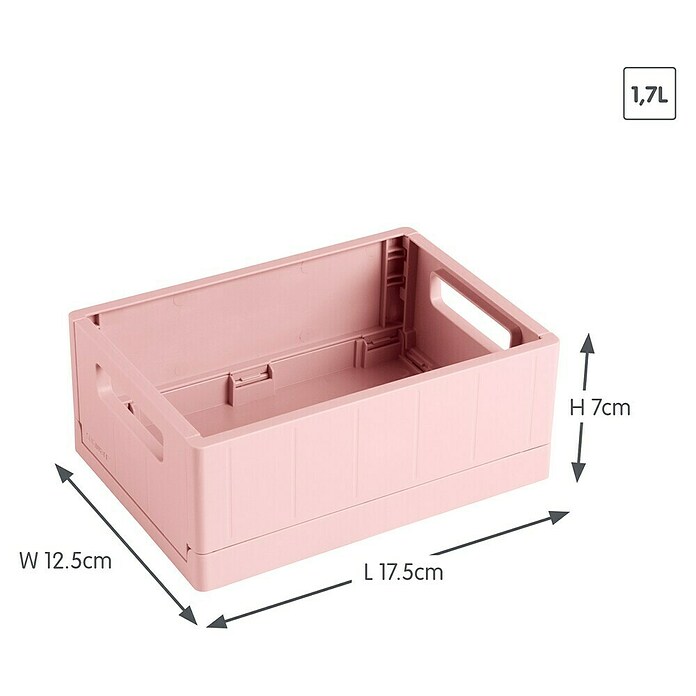 Sunware Sigma home Klapkrat (l x b x h: 17,5 x 12,5 x 7 cm, Roze) | BAUHAUS