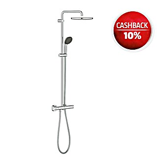 Grohe Vitalio Start Duschsystem 250 (Mit Thermostatarmatur, Lochabstand: 101,6 cm, Anzahl Strahlarten: 2 Stk., Chrom)