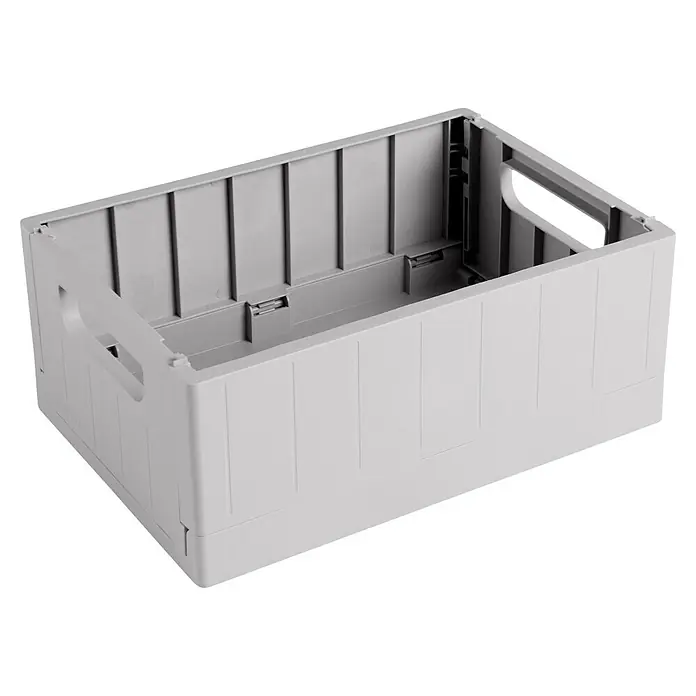Sunware Sigma home Klappbox - L x B x H: 25 x 17,5 x 10,5 cm, Grau - Graue, offene Aufbewahrungsbox aus Kunststoff mit Griffen an beiden Seiten. Die Box bietet Stauraum für verschiedene Gegenstände.
