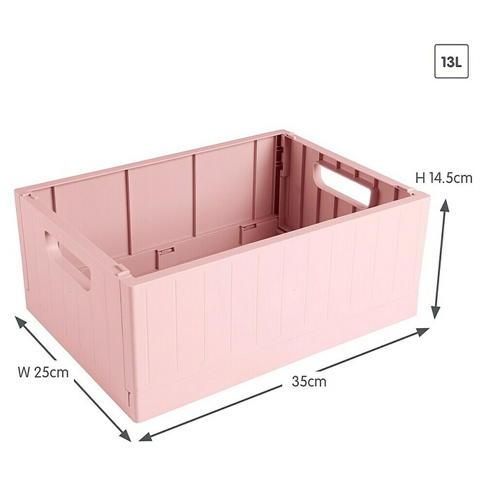 Sunware Sigma home Klapkrat (l x b x h: 35 x 25 x 14,5 cm, Roze) | BAUHAUS