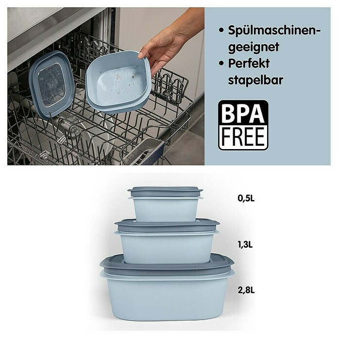 Sunware Sigma home Frischhaltedose (L x B x H: 23 x 23 x 12,4 cm, Blau, 3,8 l) | BAUHAUS