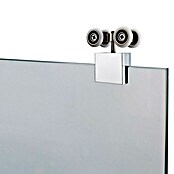 GME Mampara de ducha frontal Bypass (An x Al: 160 x 190 cm, Anodizado, 6 mm, Plata brillo)