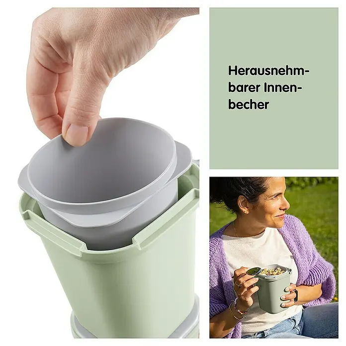 Sunware Sigma home Lunchbox Food to go - L x B x H: 11,5 x 11,5 x 18,5 cm - Der Küchenkomposter mit herausnehmbarem Inneneimer für eine einfache Reinigung und Kompostierung von Bioabfällen.
