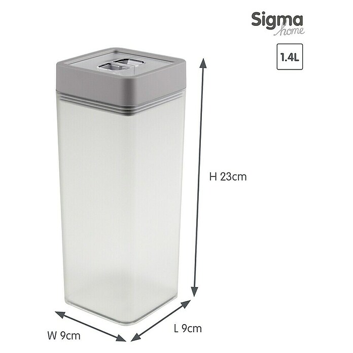 Sunware Sigma home Vorratsdose (L x B x H: 9 x 9 x 23 cm, Transparent, Kunststoff) | BAUHAUS