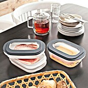 Sunware Frischhaltedose für Fleisch- und Wurstwaren (L x B x H: 17,2 x 17,2 x 10,5 cm, Transparent, Farbe Deckel: Grau) | BAUHAUS