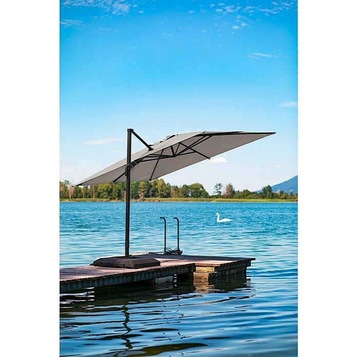 Sunfun Ampelschirm Capri (Greige, Bespannungsmaß (L x B): 300 x 350 cm) | BAUHAUS