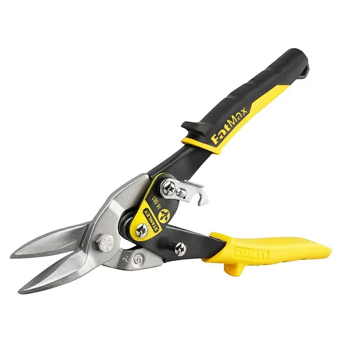 Stanley FatMax Blechschere - Länge: 250 mm, Schnittlänge: 1,2 mm, Gerade - Stanley FatMax Blechschere, ideal zum Schneiden von Blech, mit ergonomischem Griff für Komfort und Kontrolle.