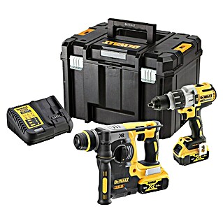 DeWalt XR 18V Martillo combinado de batería + taladro percutor DCK229P2T (18 V, 2 baterías, 5 Ah)