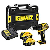 DeWalt XR 18V Taladro atornillador percutor de batería DCD709P2T (18 V, 2 baterías, 5 Ah, 65 Nm) | BAUHAUS