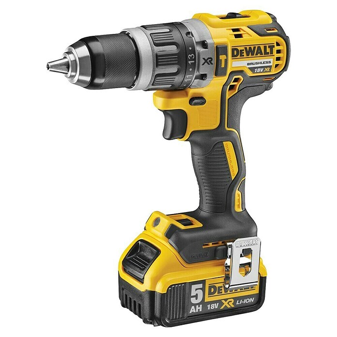 DeWalt Taladro atornillador percutor de batería DCD796P2 (18 V, 2 baterías, 5 Ah, 70 Nm) | BAUHAUS