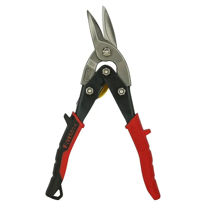 Stanley FatMax Tijeras para chapa - Acero - Las robustas tijeras de hojalatero con mangos FatMax y Stanley para cortes precisos en chapa. ¡Ideal para talleres y manualidades!