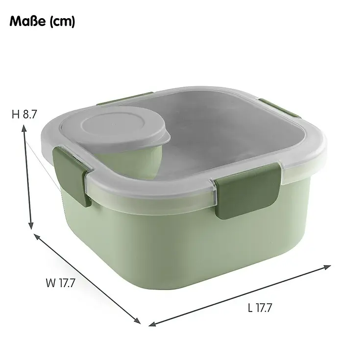 Sunware Sigma home Lunchbox Food to go - L x B x H: 17,7 x 17,7 x 8,7 cm - Lunchbox mit den Maßen 17.7 x 17.7 x 8.7 cm, ideal für Mahlzeiten unterwegs.