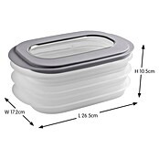 Sunware Frischhaltedose für Fleisch- und Wurstwaren (L x B x H: 17,2 x 17,2 x 10,5 cm, Transparent, Farbe Deckel: Grau) | BAUHAUS