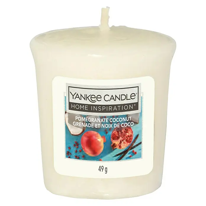 Yankee Candle Home Inspirations Votivkerze - Pomegranate Coconut, 49 g - Yankee Candle Home Inspiration Votivkerze "Pomegranate Coconut" mit verführerischem Duft nach Granatapfel und Kokosnuss.